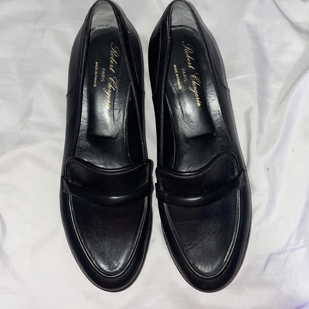 Robert Clergerie Black Leather Platform Loafers - Picture 11 of 12